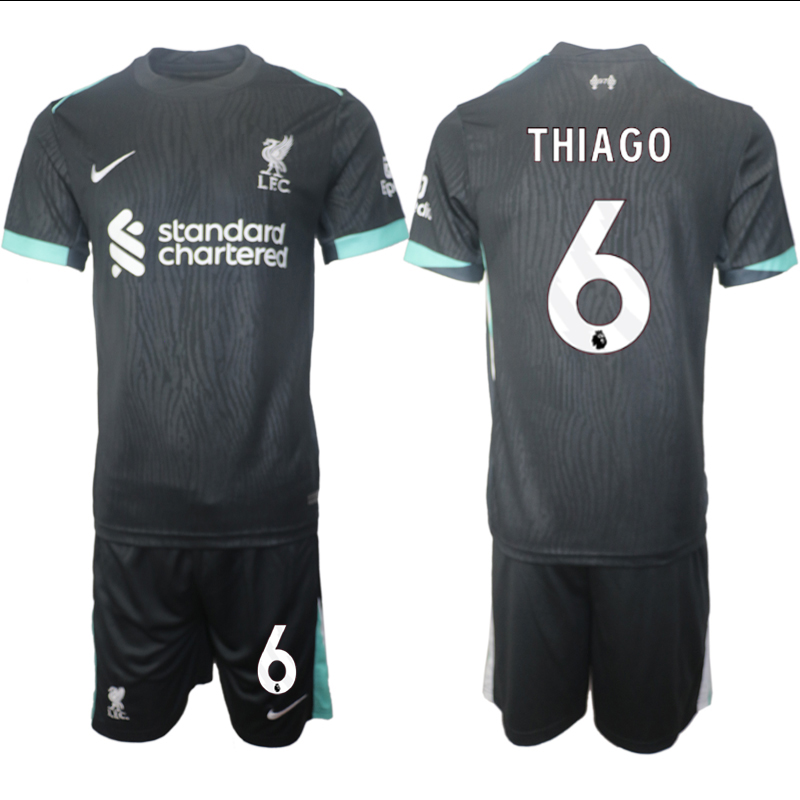 Men 2024-2025 Club Liverpool away Black #6 Soccer Jersey